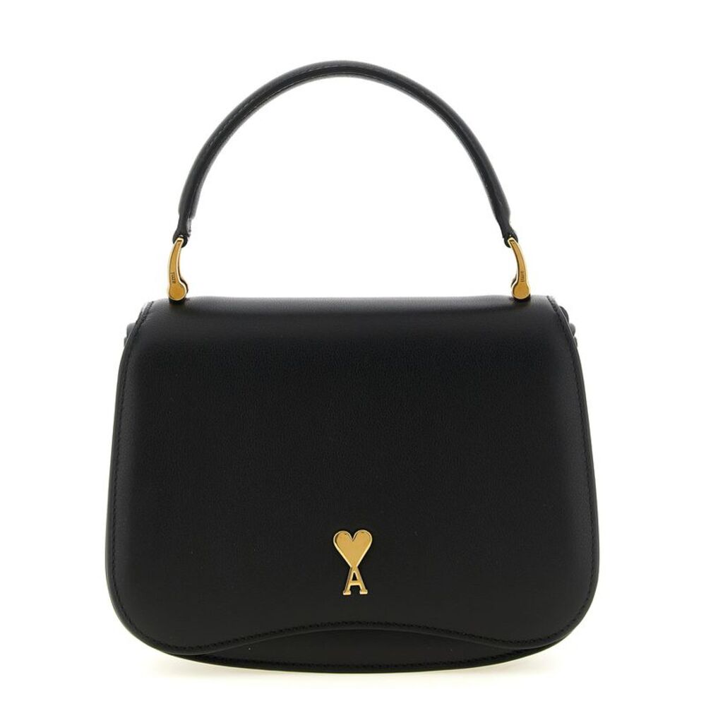 Ami Paris Black Cowhide Women's Handbag